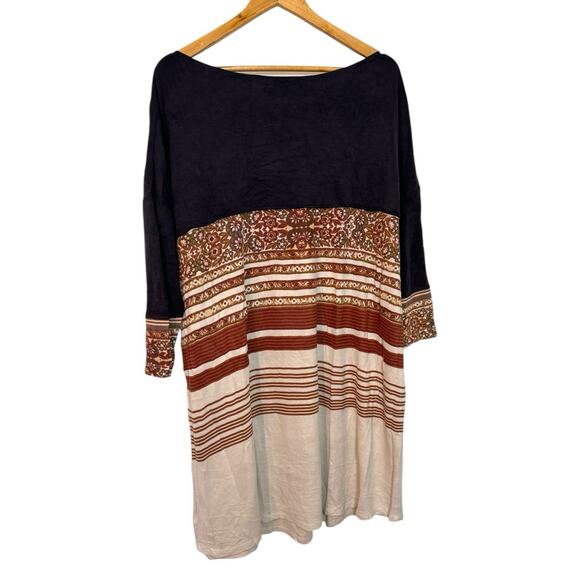 Free People Stepping Out Striped Floral Shirt Dress Large - Picture 3 of 10